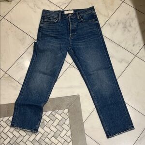 Stylish Blue Straight Leg Jeans